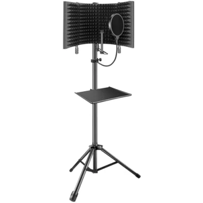 Imagen de Aokeo Microfono Schermo di Isolamento da Studio Schiuma Assorbente ad Alta Densità Compatibile con Blue Yeti e Qualsiasi Apparecchiatura Registrazione a Condensatore
