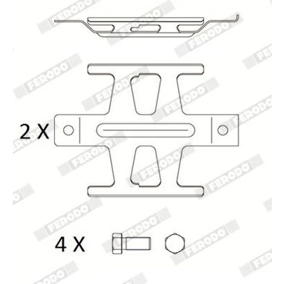 Imagen de FERODO PREMIER FAC174 Kit de accesorios, pastillas frenos MERCEDES BENZ: Vario Camión plataforma / Chasis