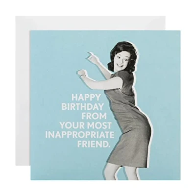 Imagen de Hallmark Tarjeta de cumpleaños estudio para amigos, diseño tinta en relieve