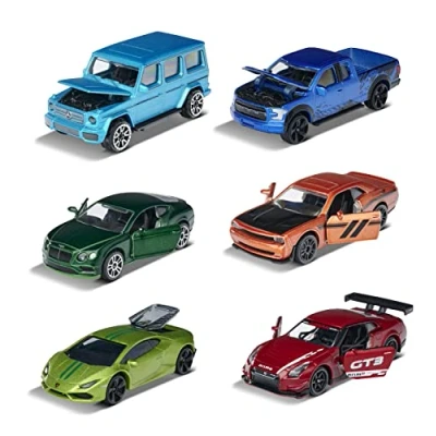 Imagen de Majorette 212054024Q01 Limited Edition 7 Coches de Juguete Metal Cromado Mate, con Rueda Libre y Piezas Apertura, Incluye Tarjeta Coleccionable, modelo surtido, 1 unidad