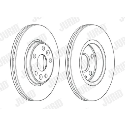 Imagen de JURID 563080JC Disco de freno 280 24 5 ventilado revestido con tornillos RENAULT: MEGANE 2, 2 Coupe Cabriolet, Stufenheck
