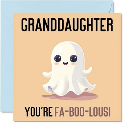 Imagen de tarjetas de cumpleaños para nieta Fa Boo Lous Divertida tarjeta feliz abuelos, regalos nieta, felicitación 145 mm x