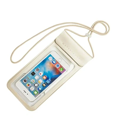 Imagen de Baikeen Funda impermeable para teléfono, IPX8, impermeable, iPhone 14 Plus/14 Pro Max/13 Pro/13/12 Max/11 Max/Xs Max a 6.9 pulgadas, natación, kayak (dorado)