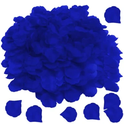 Imagen de OWLKELA 3000pcs Pétalos Azul Artificiales, Boda, Día de San Valentín, Centro Mesa, Cumpleaños, Ambiente Romántico