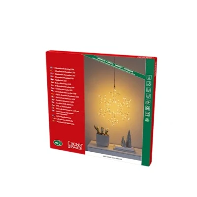 Imagen de Konstsmide Christmas Lámpara decorativa LED Copo de nieve plateado