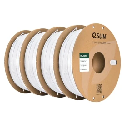 Imagen de eSUN Filamento PLA 1.75mm, para Impresora 3D Precisión Dimensional +/ 0.03mm, 1KG por Bobina, 4 Bobinas Impresoras,Blanco Frío*4