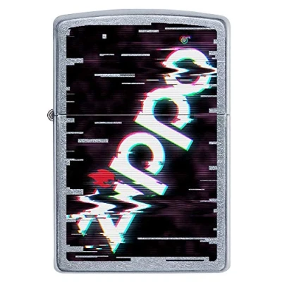 Imagen de ZIPPO Mechero Recargable con Logotipo Zippo, Imagen a Color, Cromo Callejero, en Caja de Regalo