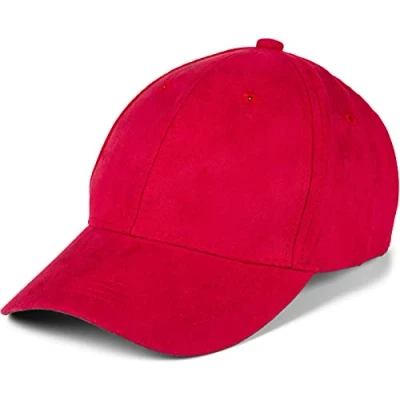 Imagen de styleBREAKER Gorra de 6 Paneles en Ante, óptica béisbol, Ajustable, Unisex 04023049, Color:Rojo