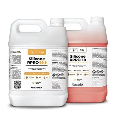 Imagen de Silicona para moldes 1:1 R PRO 10, Líquida la Fabricación de Silicona, No Tóxica Y Rápida, Caucho Resina,silicona hacer (10 kg)