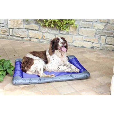 Imagen de Italian Bed Linen Sogni e Capricci Pets, Tapete Impermeable para Perros y Gatos, Azul, 80x65x7 cm