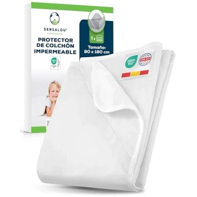 Imagen de Sensalou Protector de colchón para incontinencia (80 x 180 cm, impermeable)