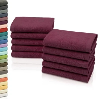 Imagen de ZOLLNER 10 Toallas para la Cara, 30x30 cm algodón, Morado