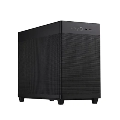 Imagen de ASUS Prime AP201 Black Edition Chasis MicroATX, Compatible con Refrigeradores de hasta 360 mm, USB 3.2 Gen 2 Tipo C, Negro