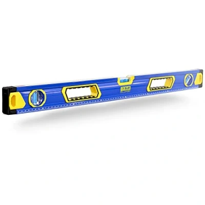 Imagen de S&amp;R Nivel de Burbuja Aluminio 80 cm Magnético 3 burbujas (horizontales/verticales / 45) Tapones antichoque Precesíon clase 1