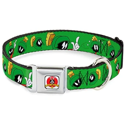 Imagen de Buckle Down 9 15 &quot;&quot; lta Looney Tunes Logotipo Blanco Collar de Perro
