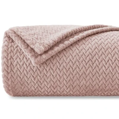 Imagen de Homebliss Mantas para Sofa 220 x 240 cm,Manta Polar Franela Extra Suave,100% Microfibra Flannel Blanket,Multiusos Plaid Cama,Cubrecama,Cubresofá,Rosa