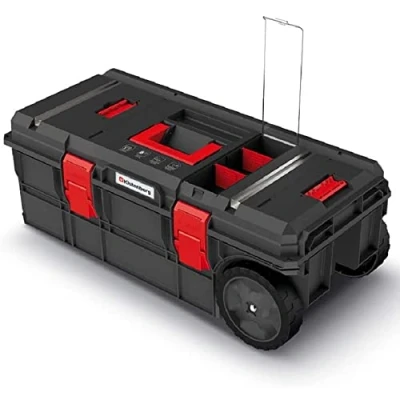 Imagen de caja de herramientas con ruedas para taller, herramientas, separadores, capacidad carga hasta 50 kg, plástico, 795 X 380 307 mm, serie modular Block