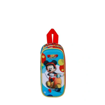 Imagen de Disney Mickey Mouse Scooter Estuche Portatodo 3D Doble, Azul, 22 x 10 cm