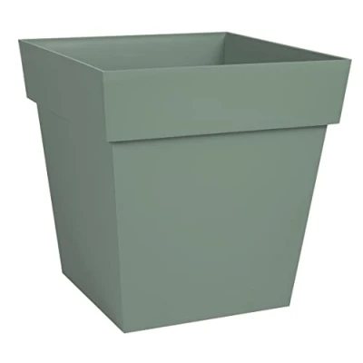 Imagen de EDA Maceta Cuadrada Toscana 32 cm Volumen 22 L x Verde Laurel