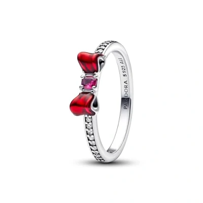 Imagen de PANDORA Disney Princesa Blancanieves Lazos Anillo de Plata Ley con Cristal Artificial y Circonitas, Tamaño: 58 193652C01 58, ley, Piedra mixta