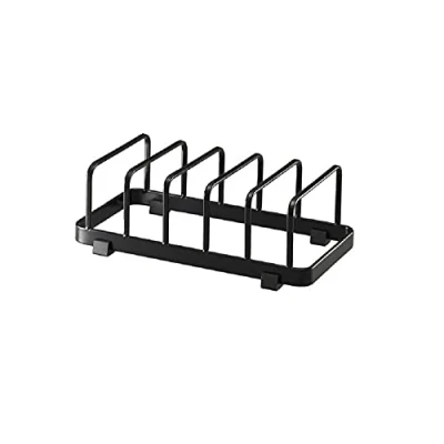 Imagen de YAMAZAKI 7138 Tower Soporte para Platos, Negro, Acero, Minimalista, 22 x 11 7 cm