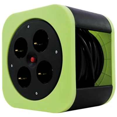 Imagen de REV 0010012400 base múltiple 10 m 4 salidas AC Interior Negro, Verde Bases múltiples (10 m, AC, Interior, 1,5 mm², Verde, 230 V)