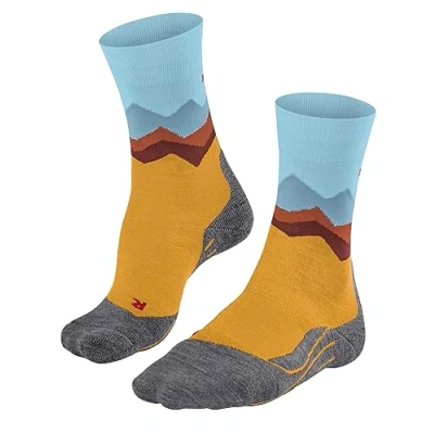 Imagen de FALKE TK2 Explore Crest W SO lana hilo funcional anti ampollas gruesa 1 par, Calcetines para senderismo Mujer, Amarillo (Lemonade 1301), 41 42