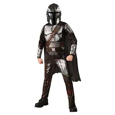 Imagen de RUBIES Disfraz oficial de lujo The Mandalorian Talla 5 6 años infantil Le Mandaloriano con mono, capa y máscara, para carnaval, Hallowwen o Navidad