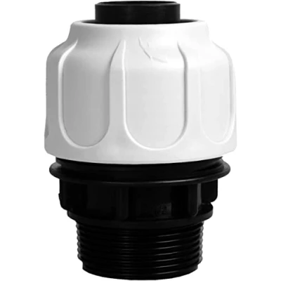 Imagen de T.I.P. 30966 Conector de manguera (1 ½&quot; AG 32 mm para piscinas, piscinas y sistemas filtro arena, gris, 9,5 x 6,5 cm)