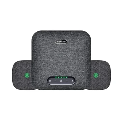 Imagen de Matosio Octopus Pro Altavoz y micrófono de Conferencia inalámbrico USB, con 2 micrófonos extensión, para Sala conferencias, Compatible Equipos Zoom/MS