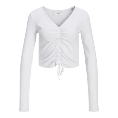 Imagen de JJXX Fenja STR LS CROP JSR Camiseta de manga larga, Mujer, Talla: XS, Bright white