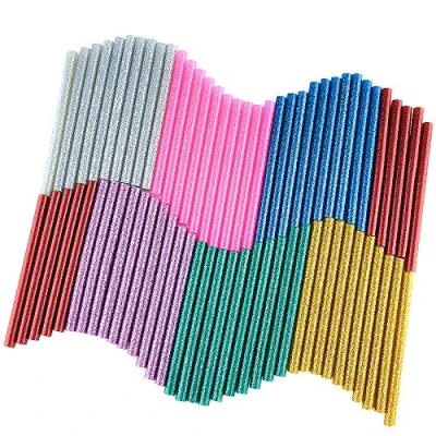 Imagen de KUUQA 70 Unids Pegamento termofusible Glitter Hot Melt Adhesivo Sticks para DIY Art Craft 7 x 100mm