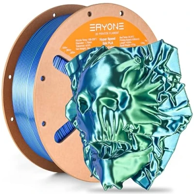 Imagen de ERYONE High Speed Filament Silk Dual Color 1.75mm +/ 0.03mm, 3D Printing PLA Pro Fit Most FDM Printer, 1kg / Spool, Red &amp; Green