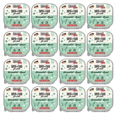 Imagen de MACs Cat Vetcare Dieta renal, salmón y pollo, 100 g, para gatos, 16 unidades (16 x g)