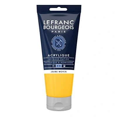 Imagen de Lefranc Bourgeois Acrílico, Amarillo de cadmio Medio, 80ml Tube