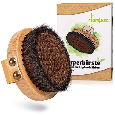 Imagen de lampox cepillo corporal con alambres de cobre finos, cobre, seco, baño, energético redondo