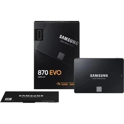 Imagen de Disco duro SSD 1 TB Samsung 870 EVO MZ 77E1T0B/EU, 2.5 Pulgadas, Interno, Interfaz SATA 6 GB/s, Negro