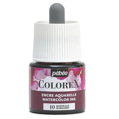 Imagen de Pebeo Tinta Colorex 45 ML Burdeos para acuarela de acabado aterciopelado dibujo multiuso todos los medios