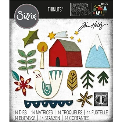 Imagen de Sizzix Juego de Troqueles Thinlits 14PK Funky Nordic Tim Holtz, 665576, Mutlicolor, One Size