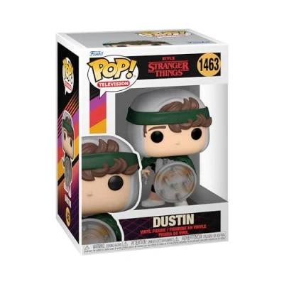 Imagen de Funko Pop! TV: Stranger Things Hunter Dustin Henderson with Shield​​ Aka Desdentado Figura de Vinilo Coleccionable Idea Regalo Mercancia Oficial Juguetes para Niños y Adultos