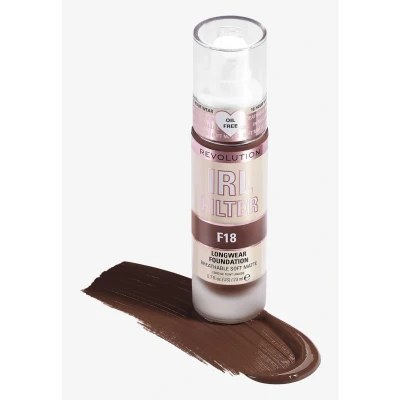 Imagen de Makeup Revolution, IRL Filter Longwear Foundation, Medium to Full Coverage, F18, 23ml