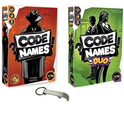 Imagen de Lote de Codenames versión francesa + código nombres Duo 1 abrebotellas Blumie (juego base duo)