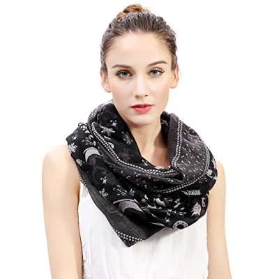 Imagen de Lina &amp; Lily Bufanda Infinita Snood de Patrones Navidad (Negr A)