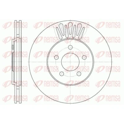 Imagen de REMSA 61361.10 Disco de freno Eje delantero 282,3, 282,3 22,8 5 ventilado CHRYSLER: Sebring II Berlina