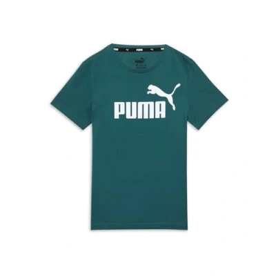 Imagen de Puma LOGO TEE Unisex Camiseta estampada para niños, Talla: 4 5a, Cold green