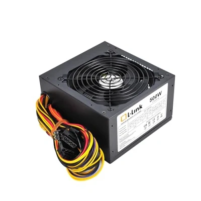 Imagen de L LINK Fuente de alimentación para PC con Tecnología ATX: 12V V2.3 y Potencia 500W Certificado RoHS Ventilador 120mm Control PMW silencioso Eficiencia: Superior al 70%