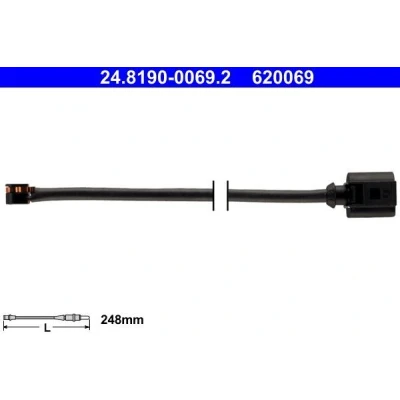 Imagen de ATE 24.8190 0069.2 Sensor de Desgaste Pastillas Frenos PORSCHE: Cayman, 911 Coupé, Cabrio