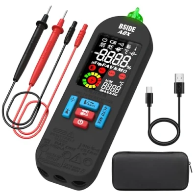 Imagen de BSIDE A2X Multímetro Digital Inteligente Recargable Mini Probador de Corriente Eléctrica LCD a Color con VFC Detector Voltaje Sin Contacto