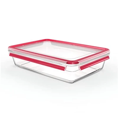 Imagen de Emsa Clip&amp;Close Hermético de Cristal rectangular polipropileno, higiénico, no retiene olores ni sabores 100% libre BPA, apto para congelador y microondas, lavavajillas