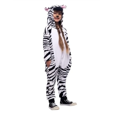 Imagen de Rubies Disfraz Cebra para niños y niñas, Jumpsuit con capucha cola, Oficial Carnaval, Halloween, Fiestas cumpleaños